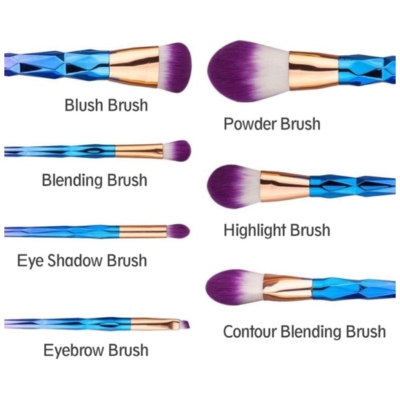 Ombre Unicorn Makeup Brush Set 7pcs - Picture 6 of 7